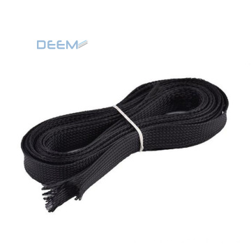 DEEM Expandable and Flexible black braided cable protective sleeve